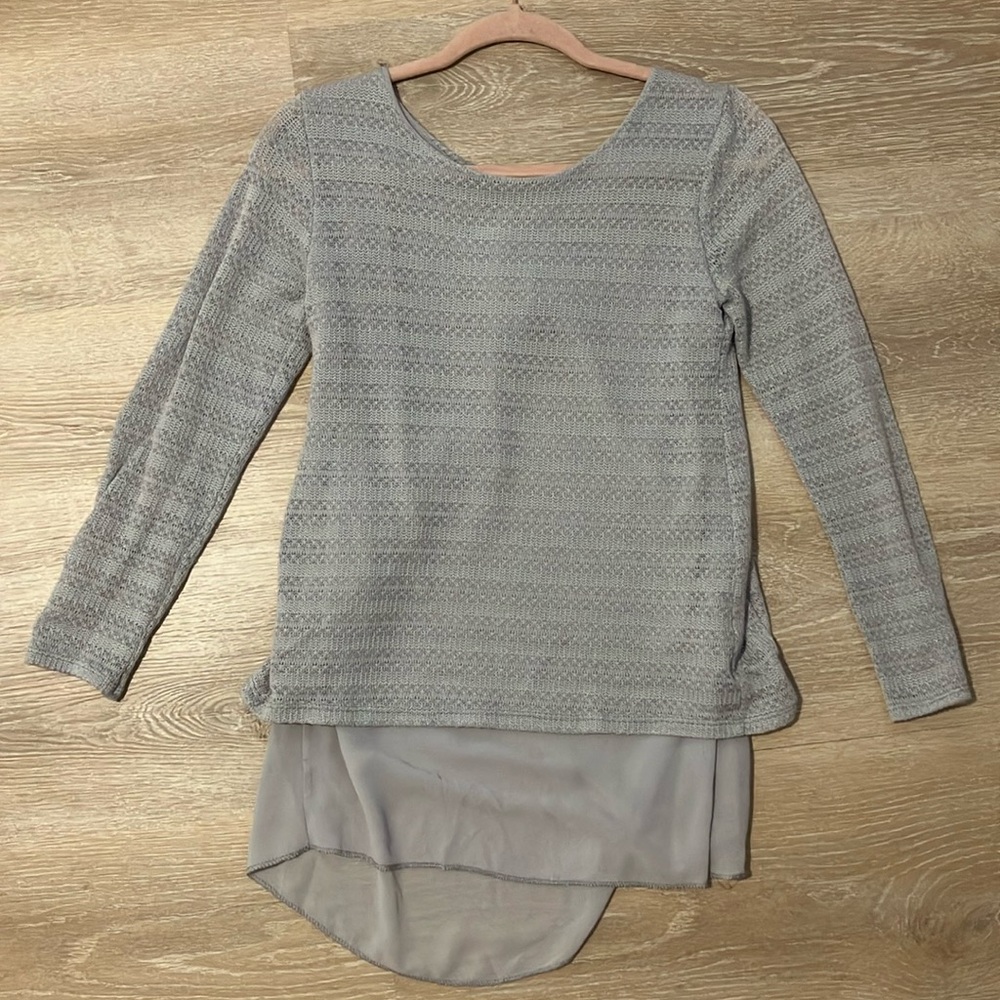 Long-Sleeve Blouse with Bow Detail